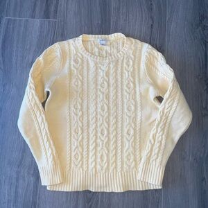L.L. Bean Cable Knit Cotton Sweater Womans S Preppy
